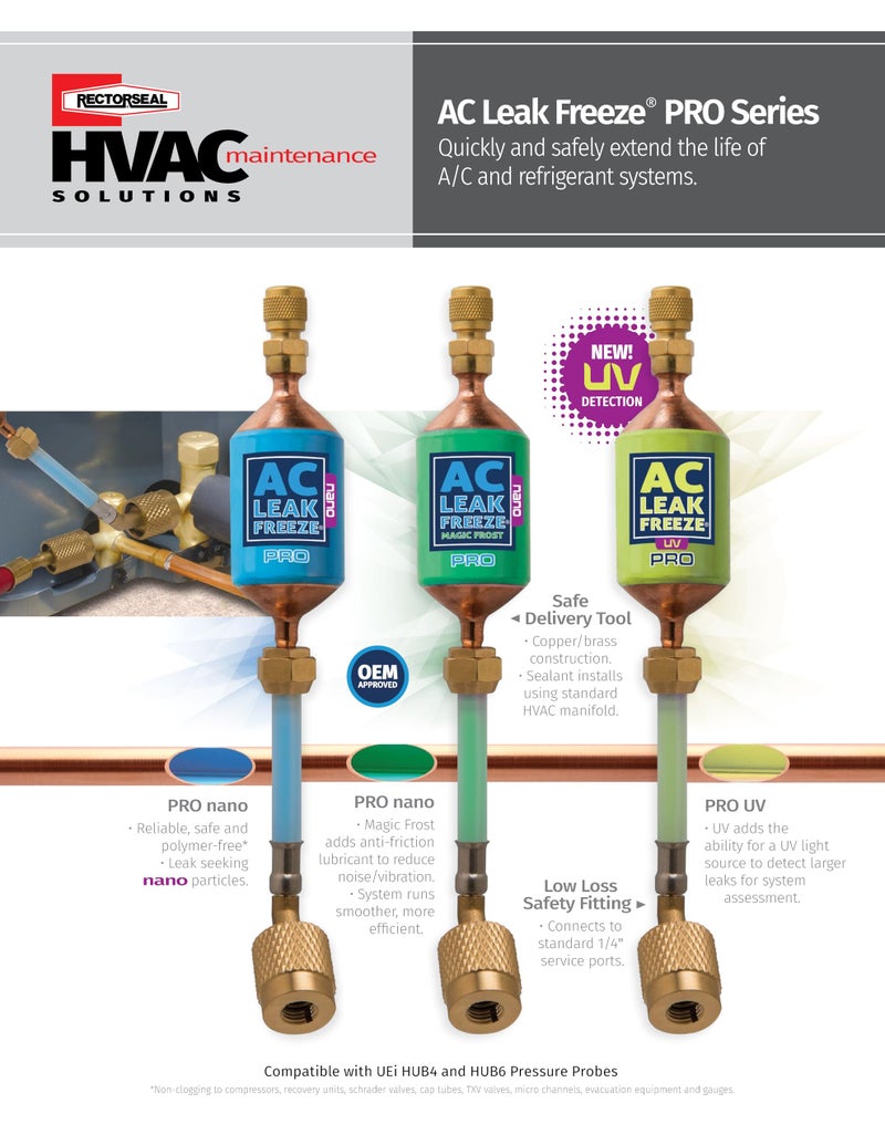 Rectorseal ريكتور سيل AC ليك فريز برو نانو مع UV 45318 سداد تسرب المبرد، سريع وسهل، HVAC، 1.5 oz. - Image 2